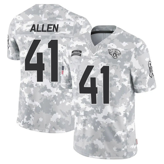J.Jaguars #41 Josh Hines-Allen Player Arctic Camo Salute to Service Limited Football Jerseys