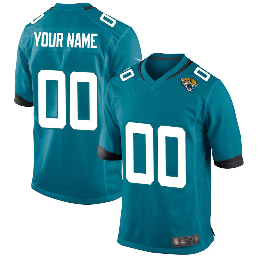 Custom J.Jaguars Teal Home Game Football Jerseys