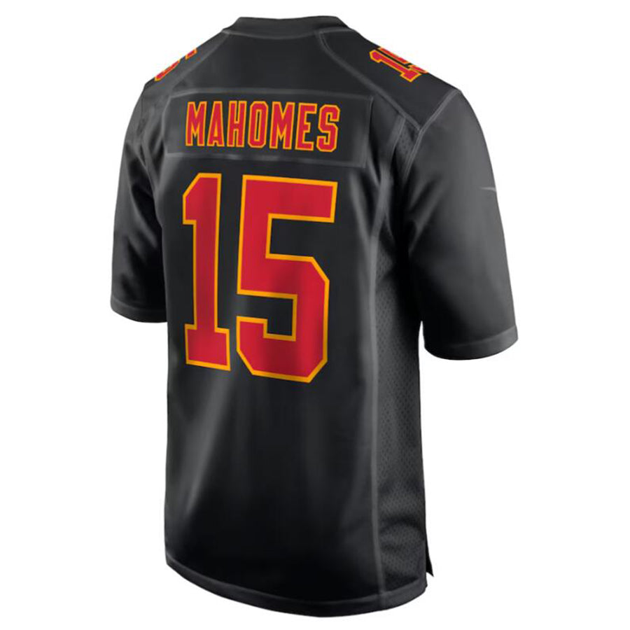 KC.Chiefs #15 Patrick Mahomes Black Stitched Player Game Football Jerseys