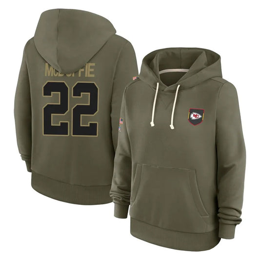 KC.Chiefs #22 Trent McDuffie Player Salute to Service Hoodies Football Jerseys