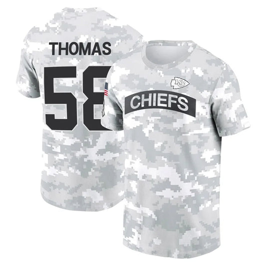 KC.Chiefs #58 Derrick Thomas Player Salute to Service Hoodies & T-Shirts Football Jerseys