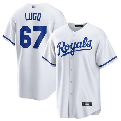 KC.Royals #67 Seth Lugo Player White Home Replica Baseball Jerseys