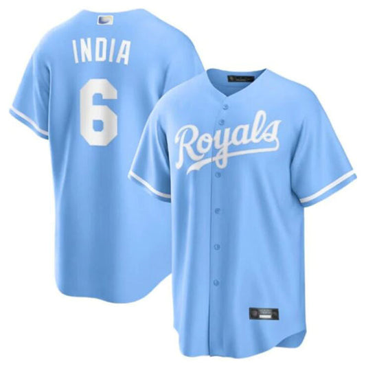 KC.Royals #6 Jonathan India Player Light Blue Home Replica Baseball Jerseys