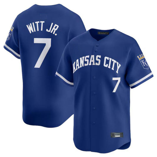 KC.Royals #7 Bobby Witt Jr. Royal Player Limited American Stitched Baseball Jerseys