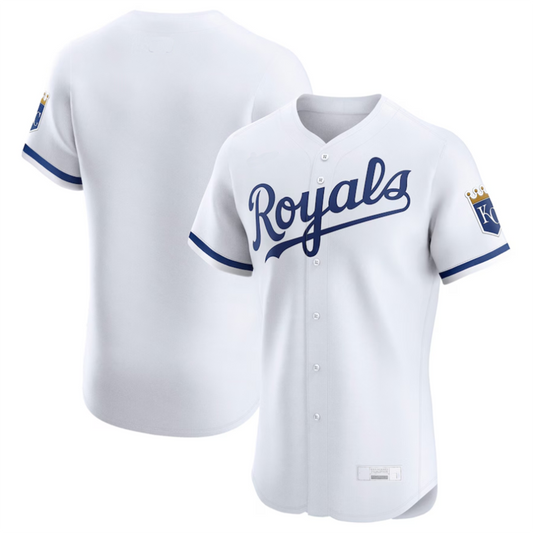KC.Royals Blank Player White Home Elite Baseball Jerseys