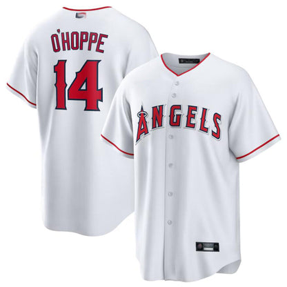 LA.Angels #14 Logan O'Hoppe Player White Home Replica Baseball Jerseys