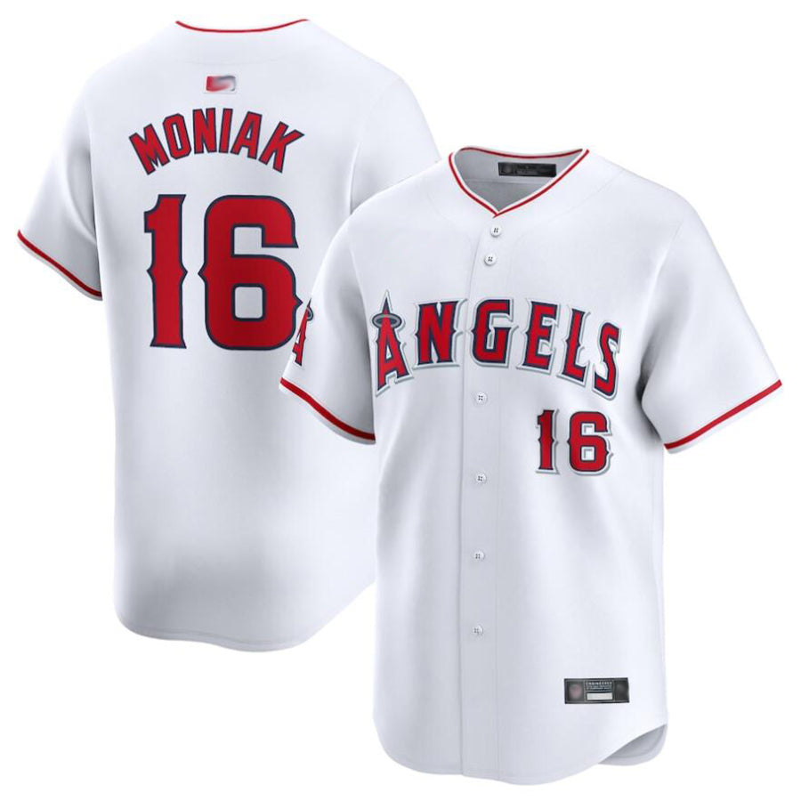LA.Angels #16 Mickey Moniak Player White Home Limited Baseball Jerseys