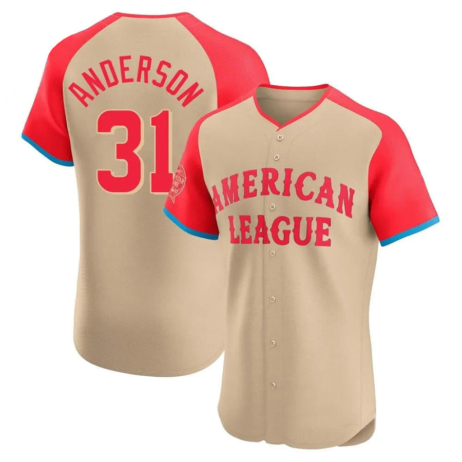 LA.Angels #31 Tyler Anderson Player Cream Home Limited Elite Baseball Jerseys