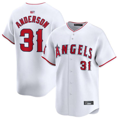 LA.Angels #31 Tyler Anderson Player White Home Limited Baseball Jerseys