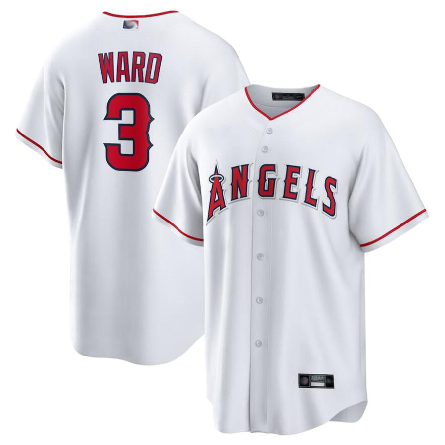 LA.Angels #3 Taylor Ward Player White Home Replica Baseball Jerseys