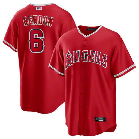 LA.Angels #6 Anthony Rendon Player Red Home Replica Baseball Jerseys
