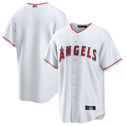 LA.Angels Blank Player White Replica Game Baseball Jerseys