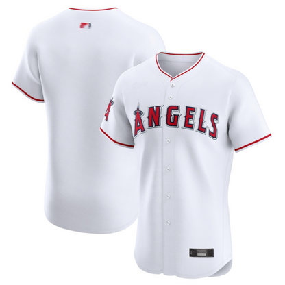 LA.Angels White Blank Player Jersey Home Elite Baseball Jerseys