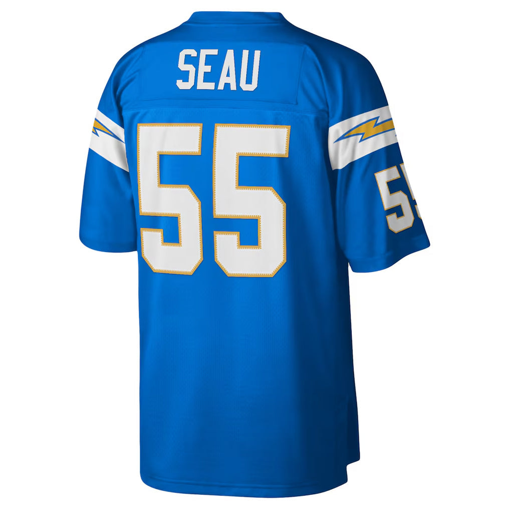 LA.Chargers #55 Junior Seau Player Mitchell & Ness Powder Blue Legacy Replica Football Jerseys