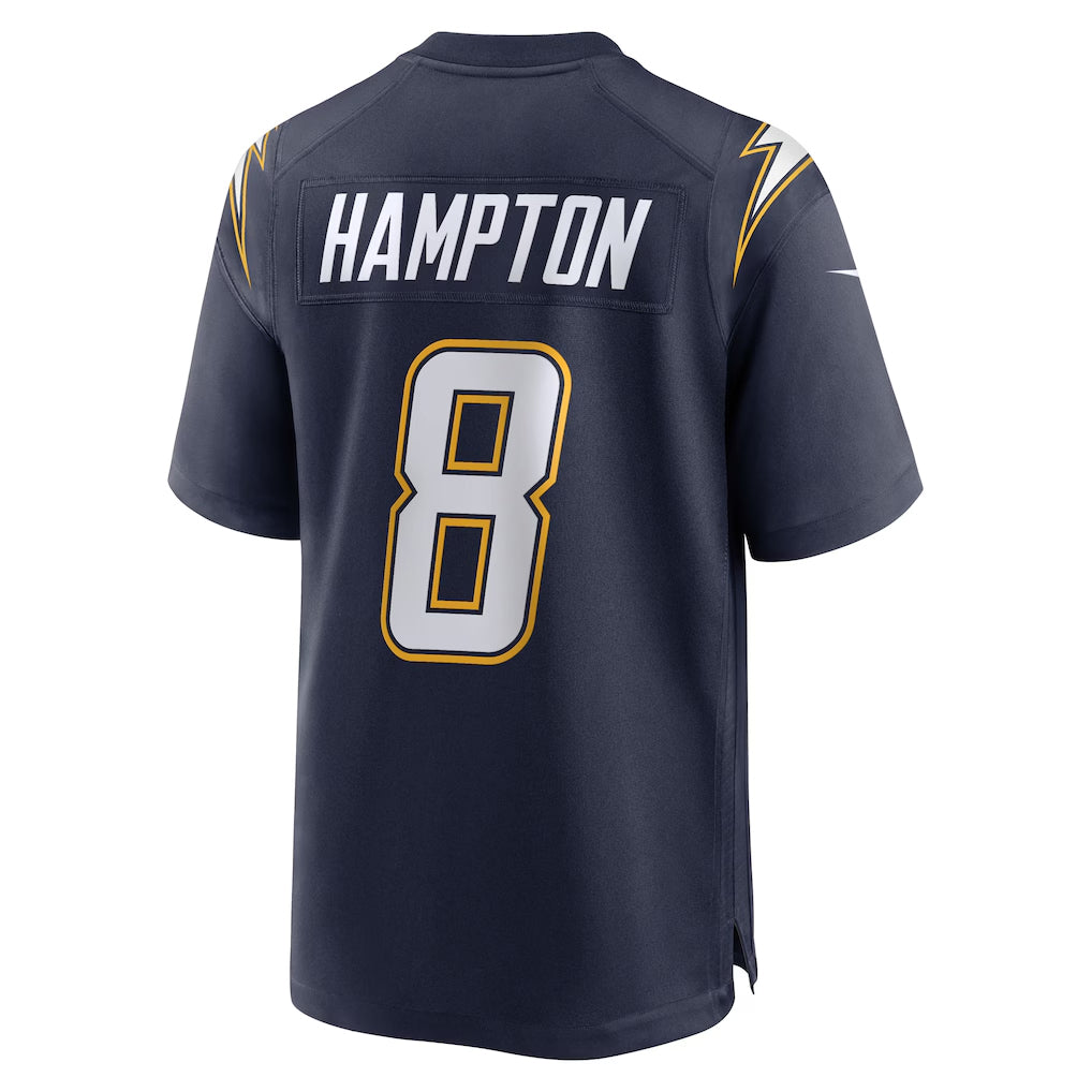LA.Chargers #8 Omarion Hampton Player Navy Alternate Game Football Jerseys