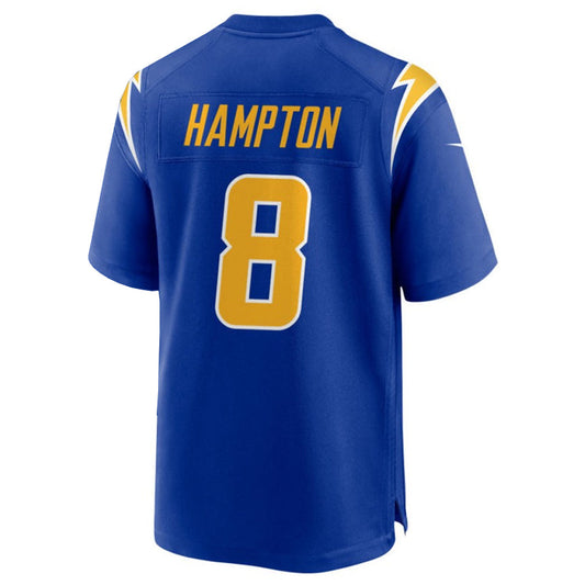 LA.Chargers #8 Omarion Hampton Player Royal Home Game Football Jerseys