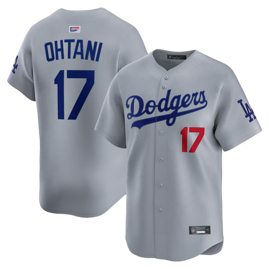 LA.Dodgers #17 Shohei Ohtani Player Gray Limited Baseball Jerseys