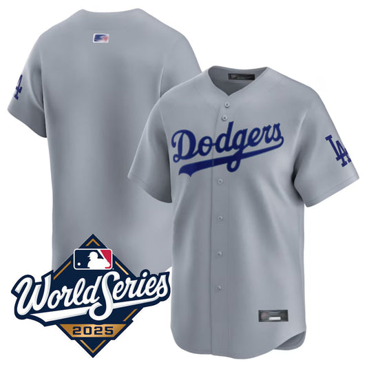 LA.Dodgers Blank Player Gray Limited World Series Baseball Jerseys