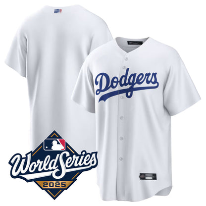 LA.Dodgers Blank Player White Home World Series Replica Team Baseball Jerseys