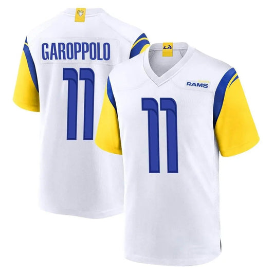 LA.Rams #11 Jimmy Garoppolo Player White Home Game Football Jerseys