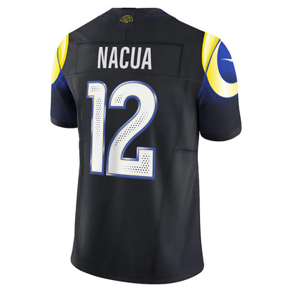 LA.Rams #12 Puka Nacua Player Midnight Blue Rivalries Collection Vapor Limited Football Jerseys