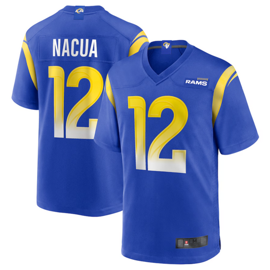 LA.Rams #12 Puka Nacua Royal Game Player Jersey American Stitched Football Jerseys