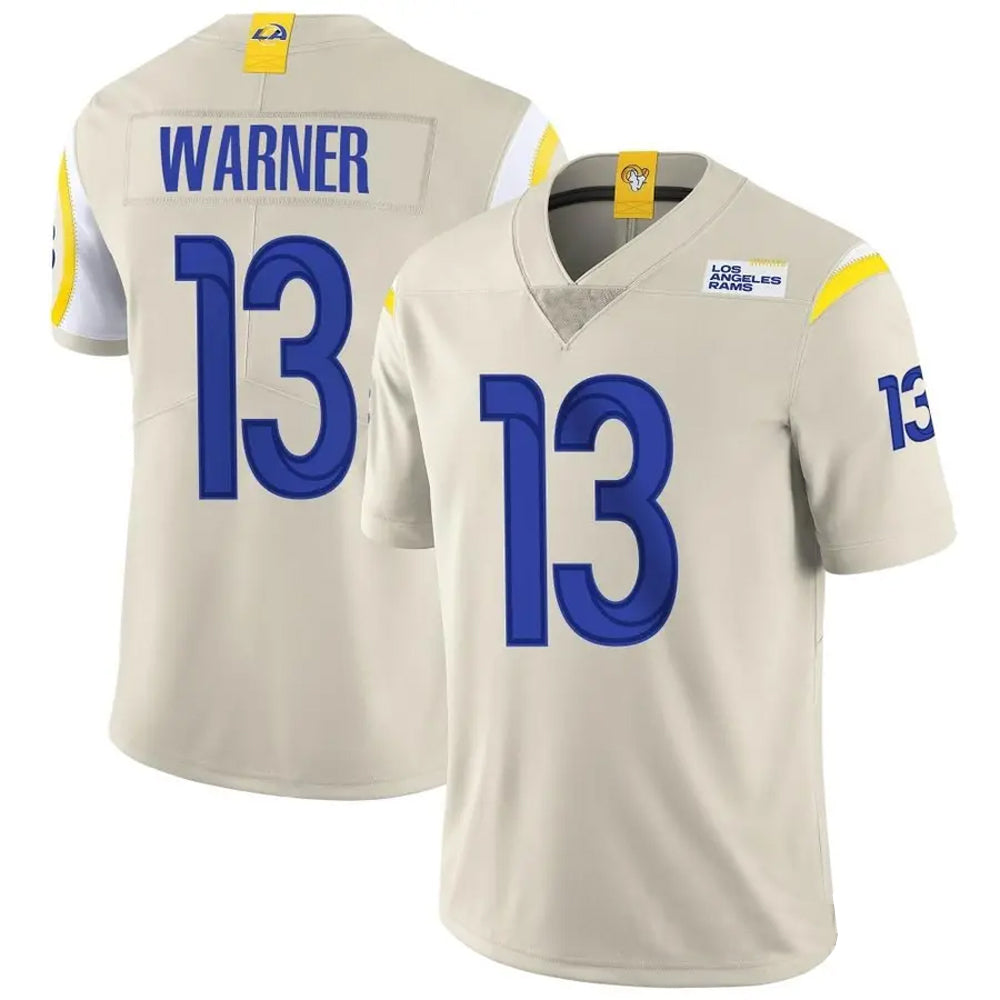 LA.Rams #13 Kurt Warner Player Bone Vapor Limited Football Jerseys