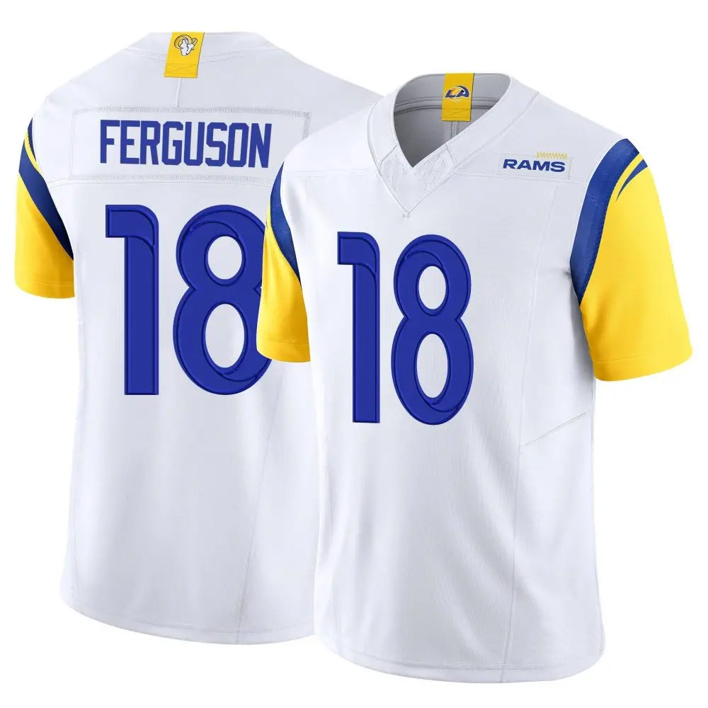 LA.Rams #18 Terrance Ferguson Player White Vapor F.U.S.E. Limited Football Jerseys