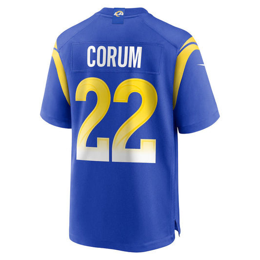LA.Rams #22 Blake Corum Player Royal Home Game Football Jerseys