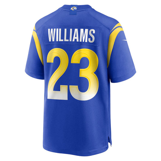 LA.Rams #23 Kyren Williams Player Royal Home Game Football Jerseys