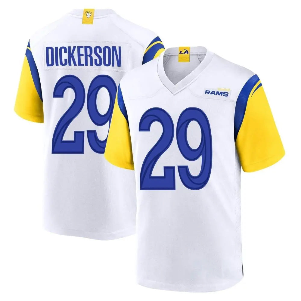 LA.Rams #29 Eric Dickerson Player White Home Game Football Jerseys