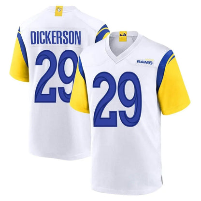 LA.Rams #29 Eric Dickerson Player White Home Game Football Jerseys