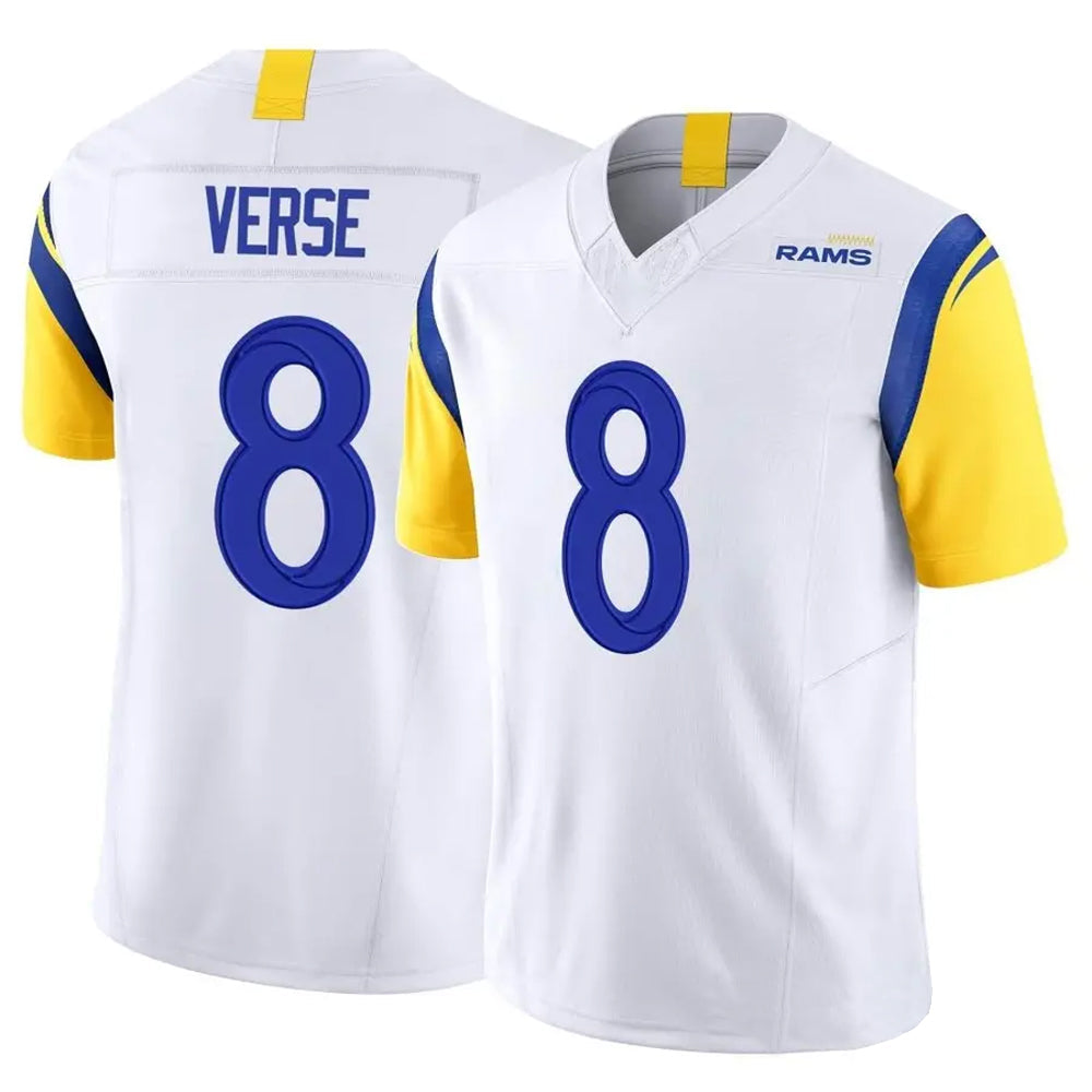 LA.Rams #8 Jared Verse Player White Vapor F.U.S.E. Limited Football Jerseys