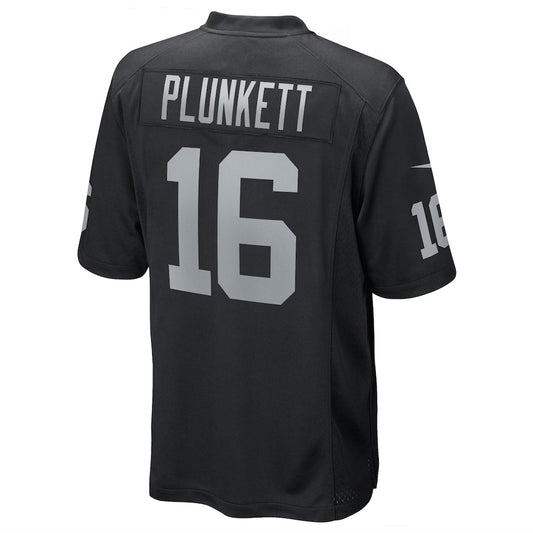 LV.Raiders #16 Jim Plunkett Player Black Home Game Football Jerseys