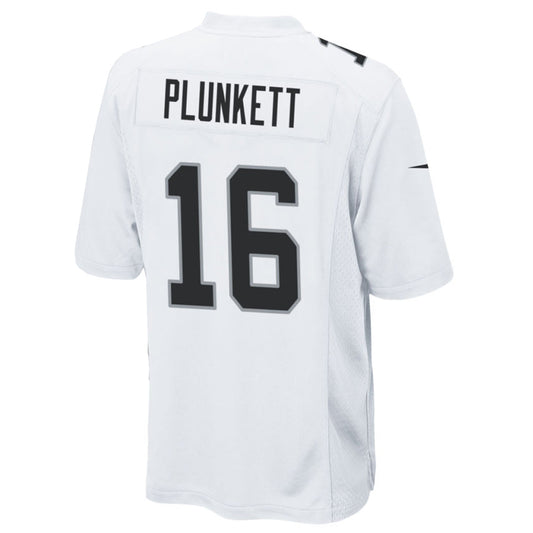 LV.Raiders #16 Jim Plunkett Player White Home Game Football Jerseys