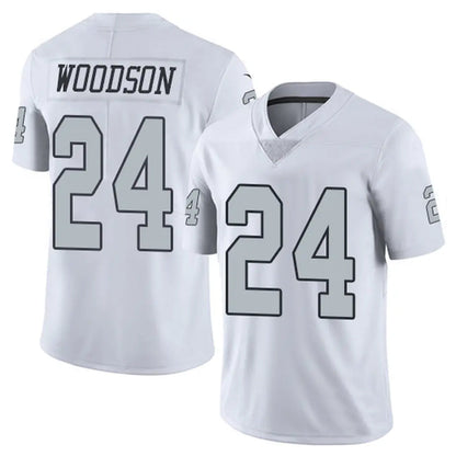 LV.Raiders #24 Charles Woodson Player White Alternate Vapor Limited Football Jerseys