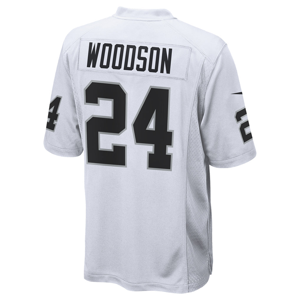 LV.Raiders #24 Charles Woodson Player Whtie Home Game Football Jerseys