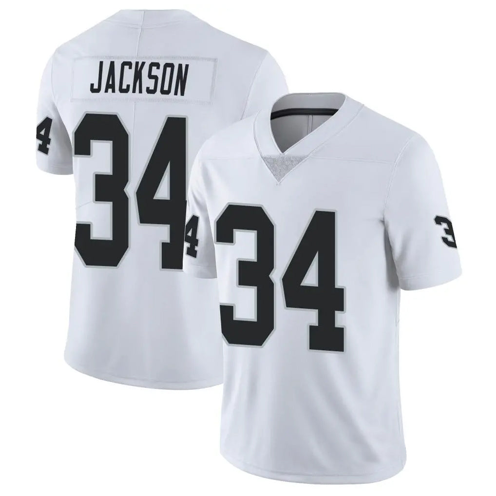 LV.Raiders #34 Bo Jackson Player White Vapor Limited Football Jerseys