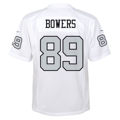 LV.Raiders #89 Brock Bowers Player White Alternate Game Football Jerseys