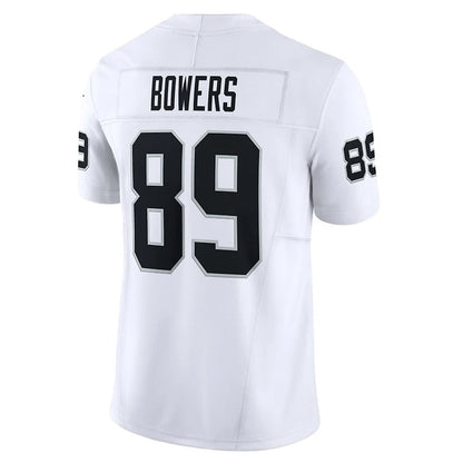 LV.Raiders #89 Brock Bowers Player White Vapor F.U.S.E Limited Football Jerseys