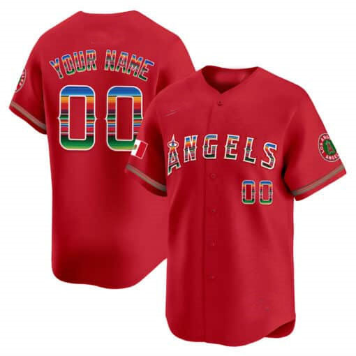 Custom LA.Angels Mexico Vapor Premier Limited Stitched Baseball Jerseys