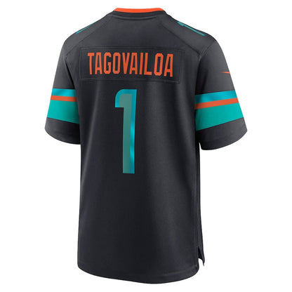 M.Dolphins #1 Tua Tagovailoa Player Blue Rivalries Collection Game Football Jerseys