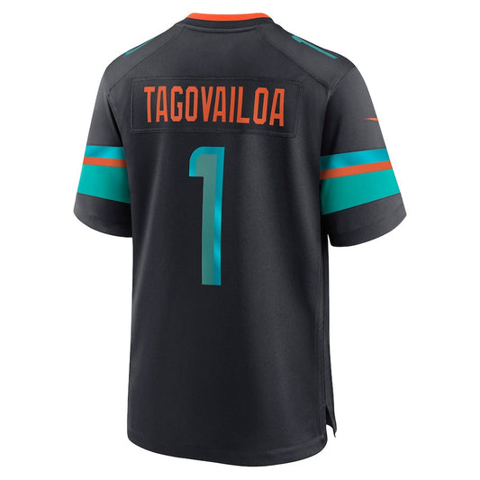 M.Dolphins #1 Tua Tagovailoa Player Blue Rivalries Collection Game Football Jerseys