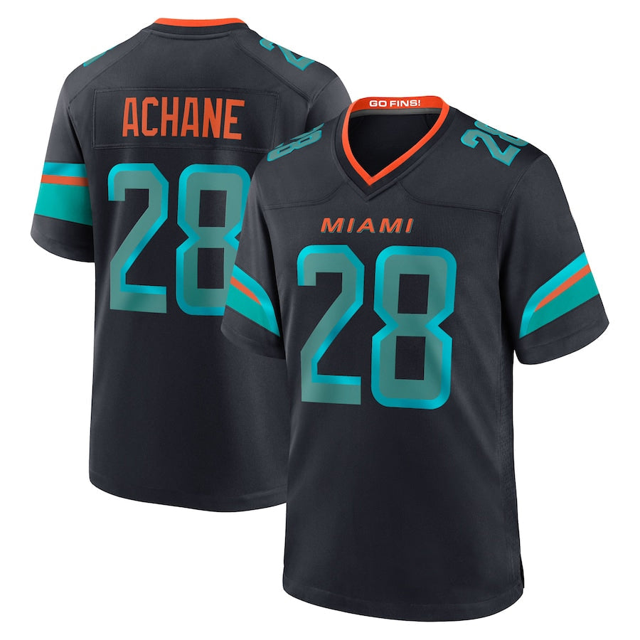 M.Dolphins #28 De?¡¥Von Achane Player Blue Rivalries Collection Game Football Jerseys