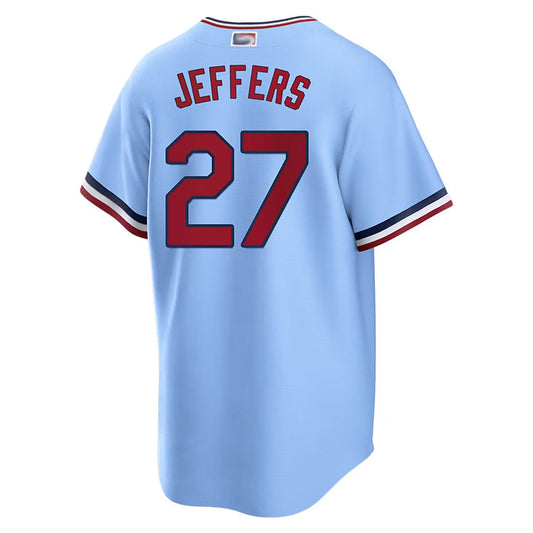 M.Twins #27 Ryan Jeffers Player Light Blue Replica Baseball Jerseys