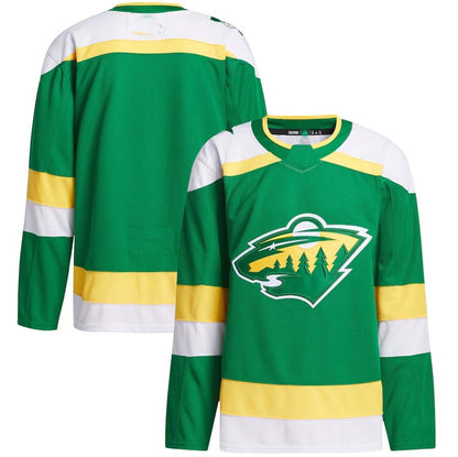 M.Wild Blank Player Game Hockey Jersey ¨C Green Stitched American Hockey Jerseys