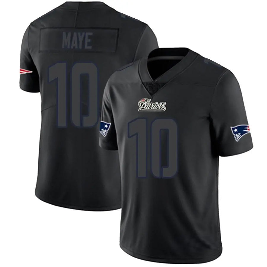 NE.Patriots #10 Drake Maye Player Limited Black Impact Foothball Jerseys