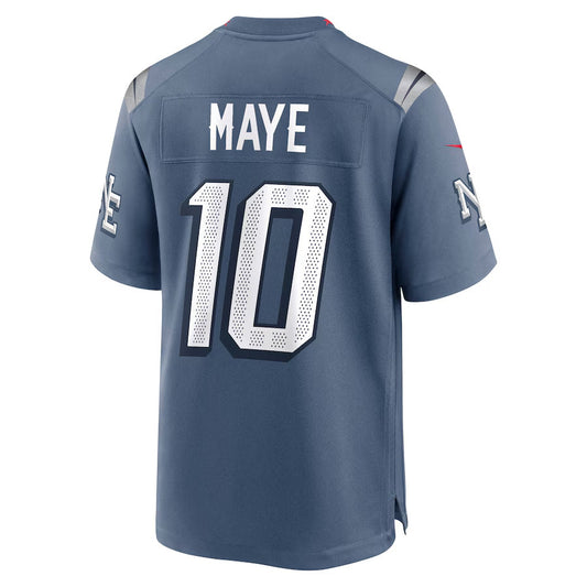 NE.Patriots #10 Drake Maye Player Storm Blue Rivalries Collection Game Foothball Jerseys
