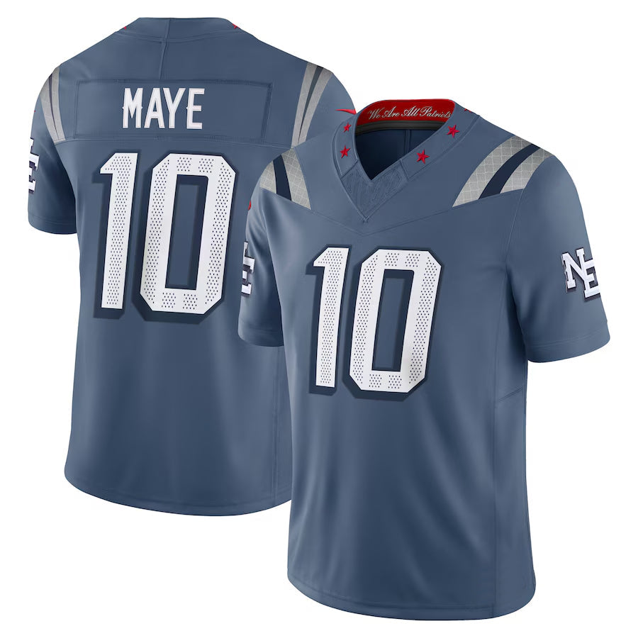 NE.Patriots #10 Drake Maye Player Storm Blue Rivalries Collection Limited Foothball Jerseys