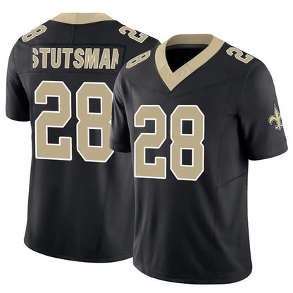 NO.Saints #28 Danny Stutsman Player Black Vapor F.U.S.E. Limited Football Jerseys